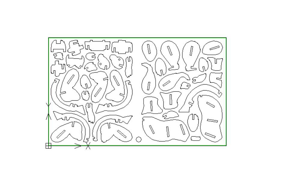 3D十二生肖兔線(xiàn)切割圖案