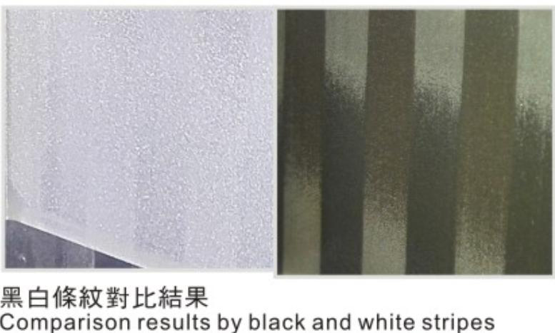 線(xiàn)切割黑白條紋對比結果